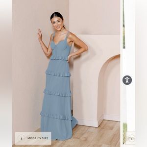 Sloane Chiffon French Blue Bridesmaid Dress